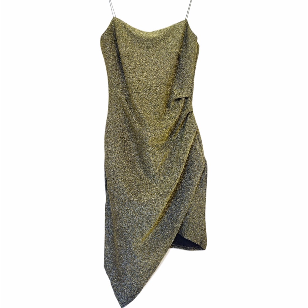 Steps New York Metallic Midi Party Dress